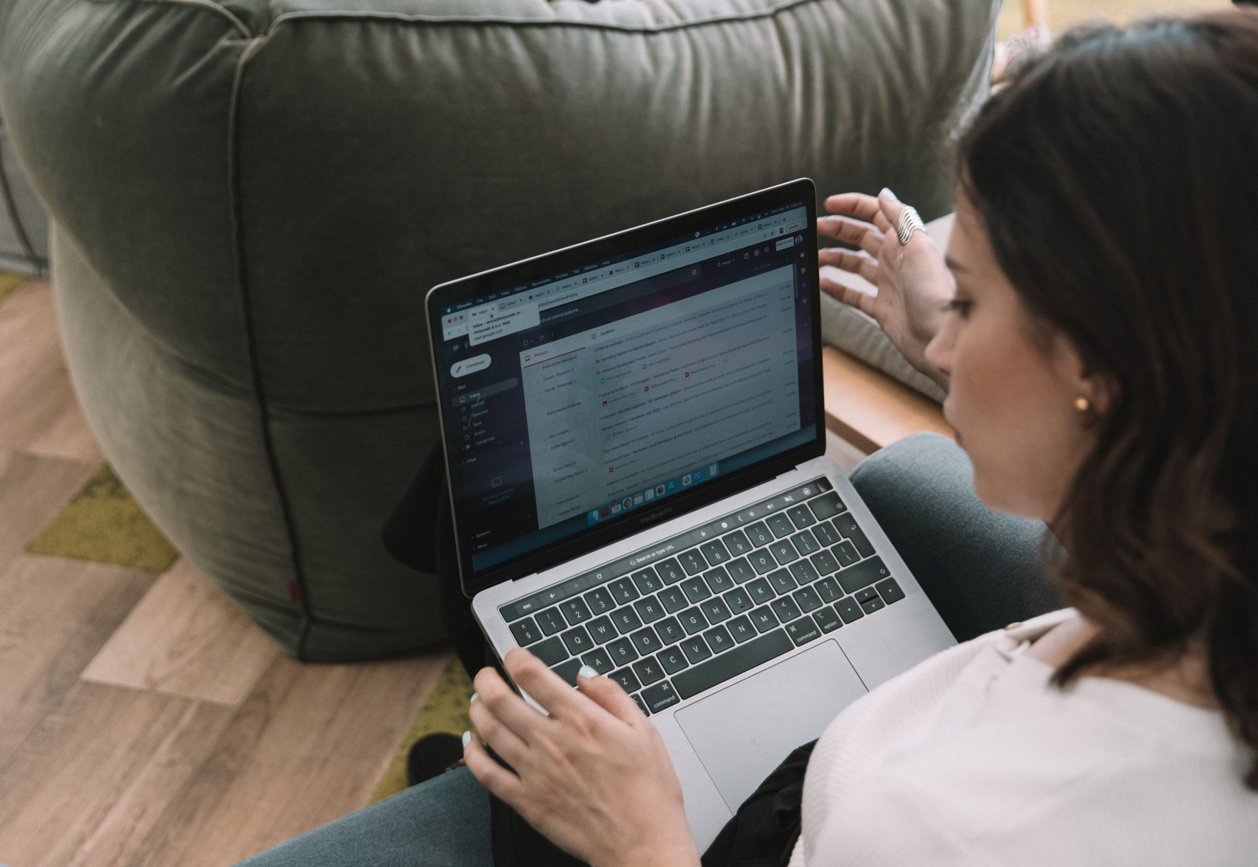 Woman working at computer