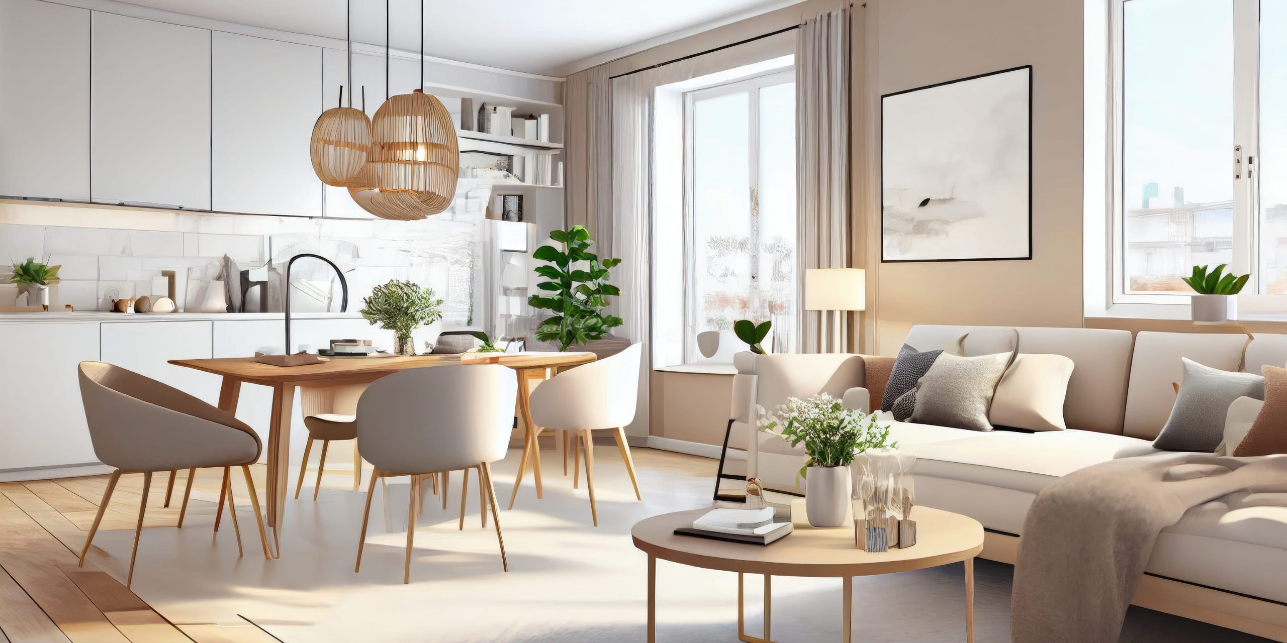 Stylish scandinavian living room