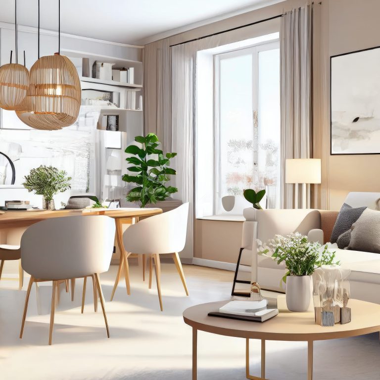 Stylish scandinavian living room