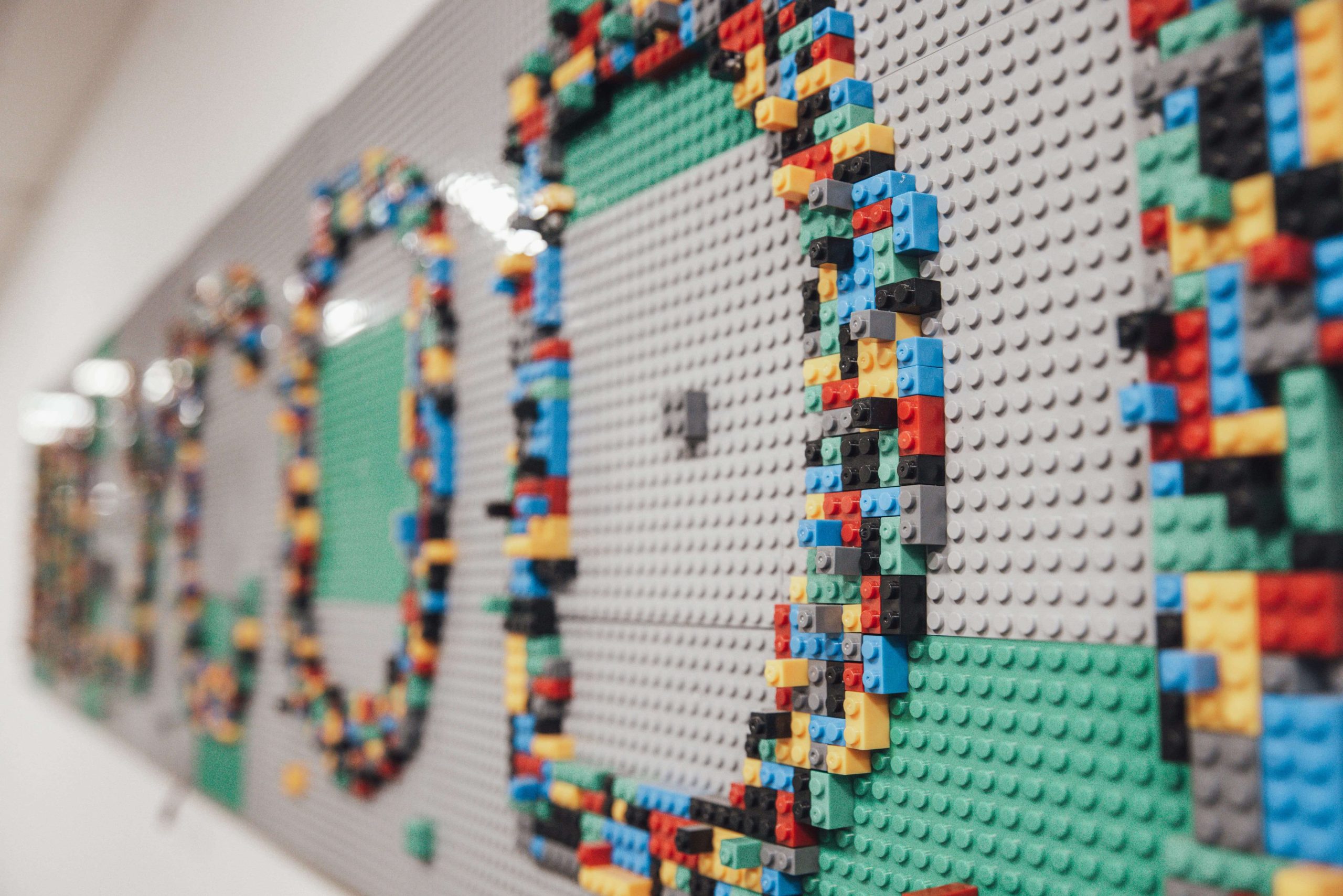 Holycode logo made out of legos