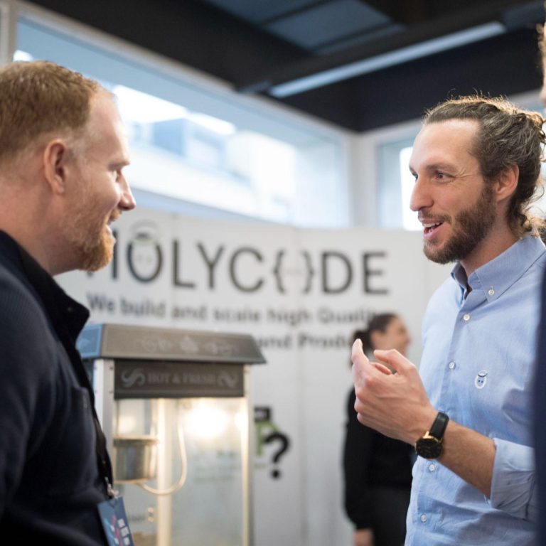 Networking with people at a conference