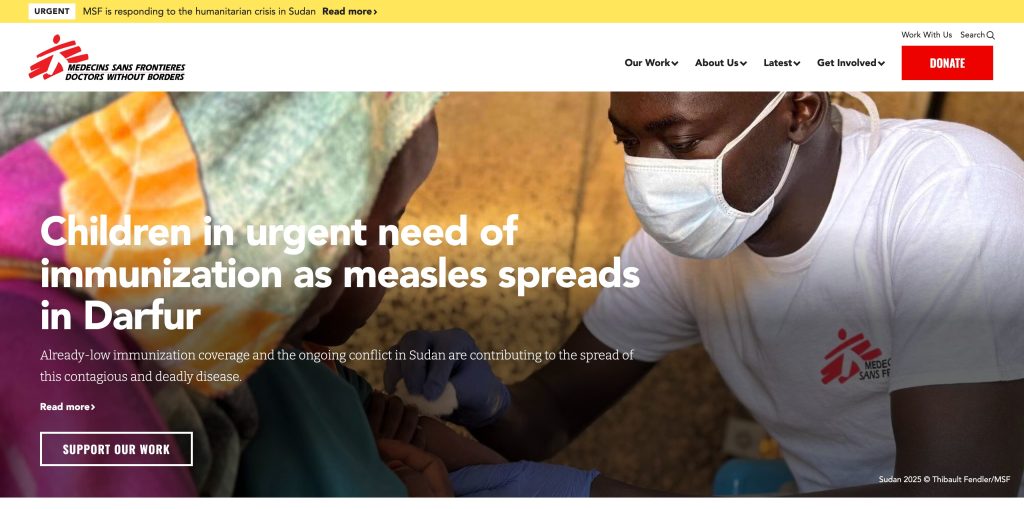Doctors Without Borders website using Drupal