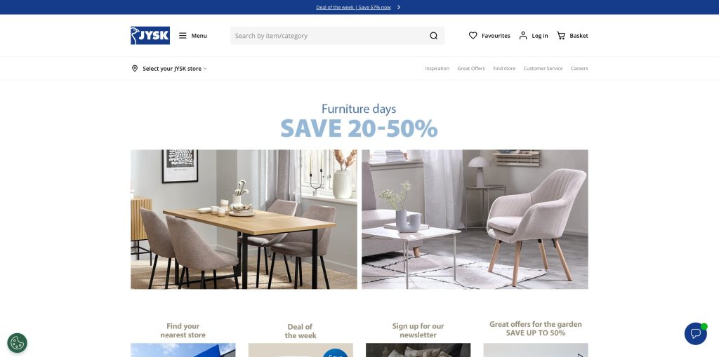 JYSK website using Drupal
