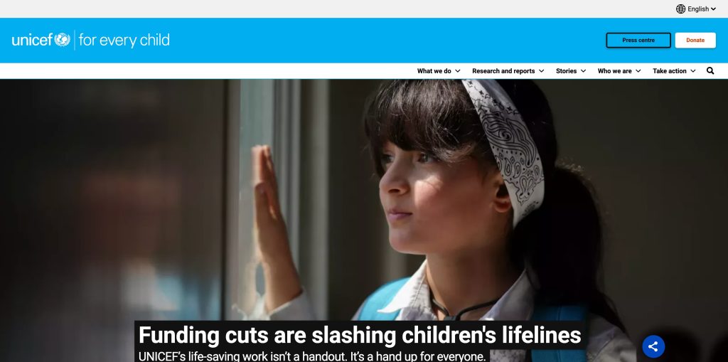 UNICEF website using Drupal