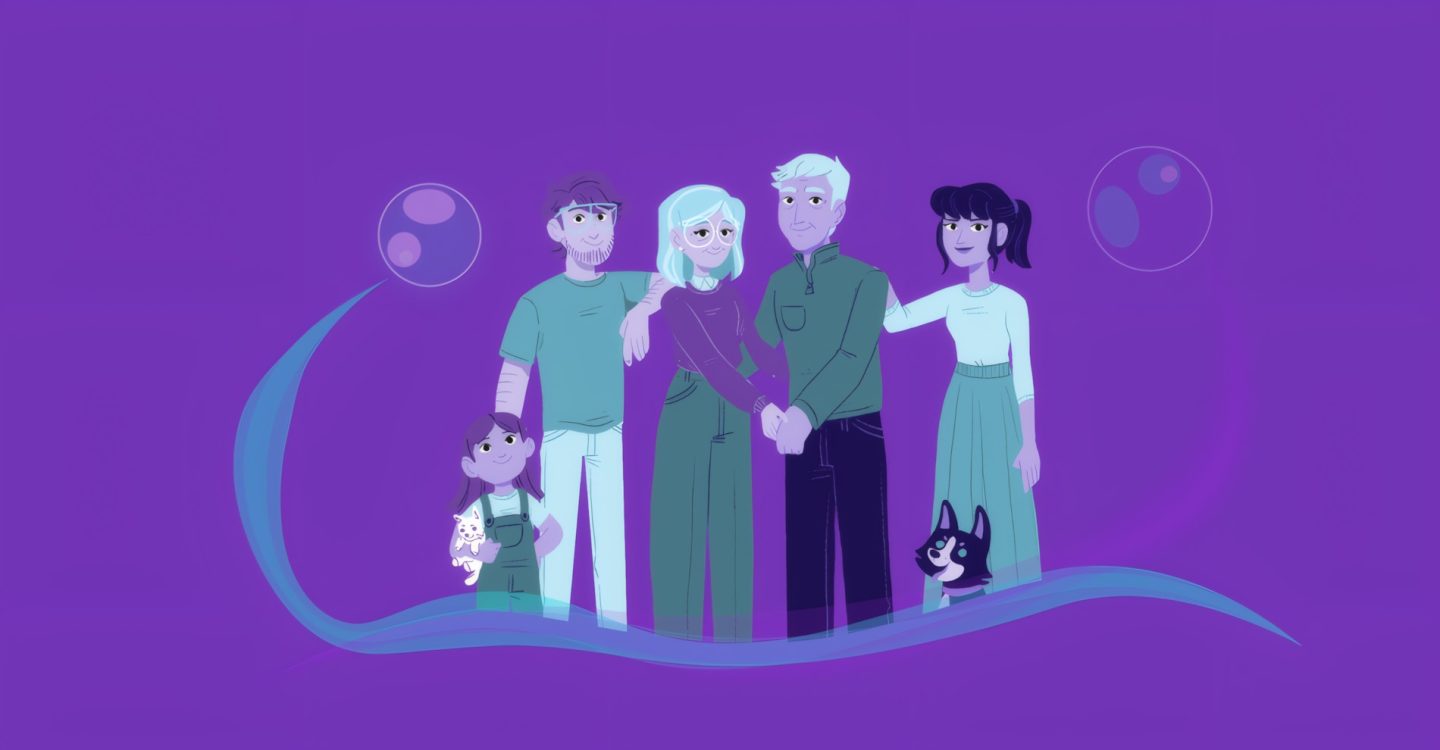 Illustration of a family