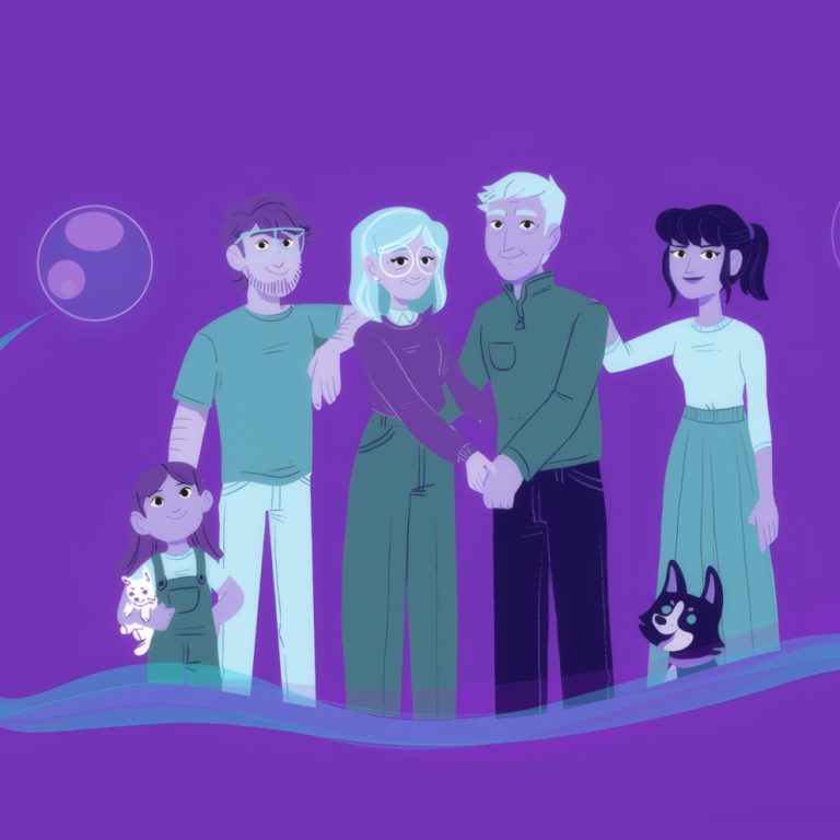Illustration of a family