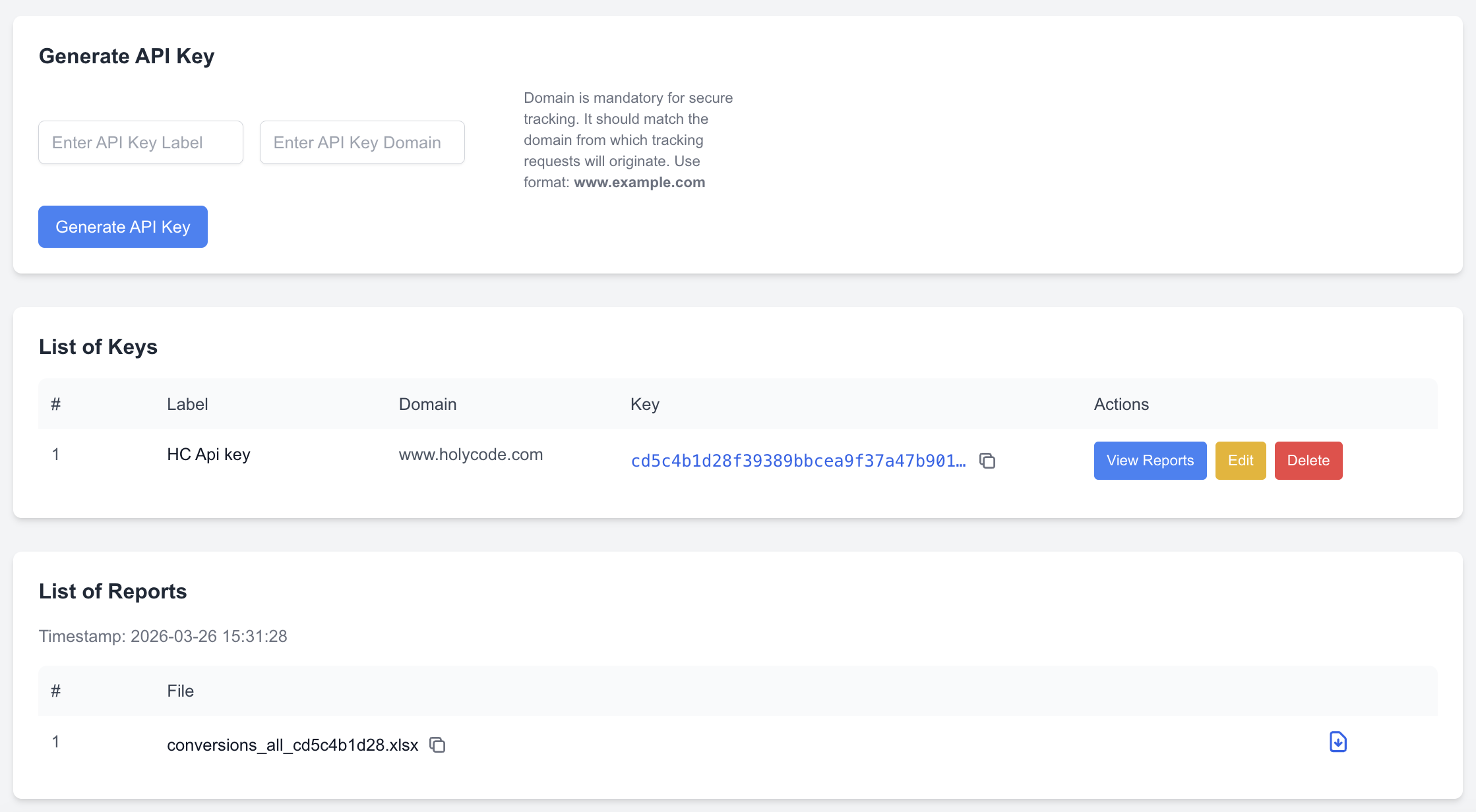 Server Side Tracking System
